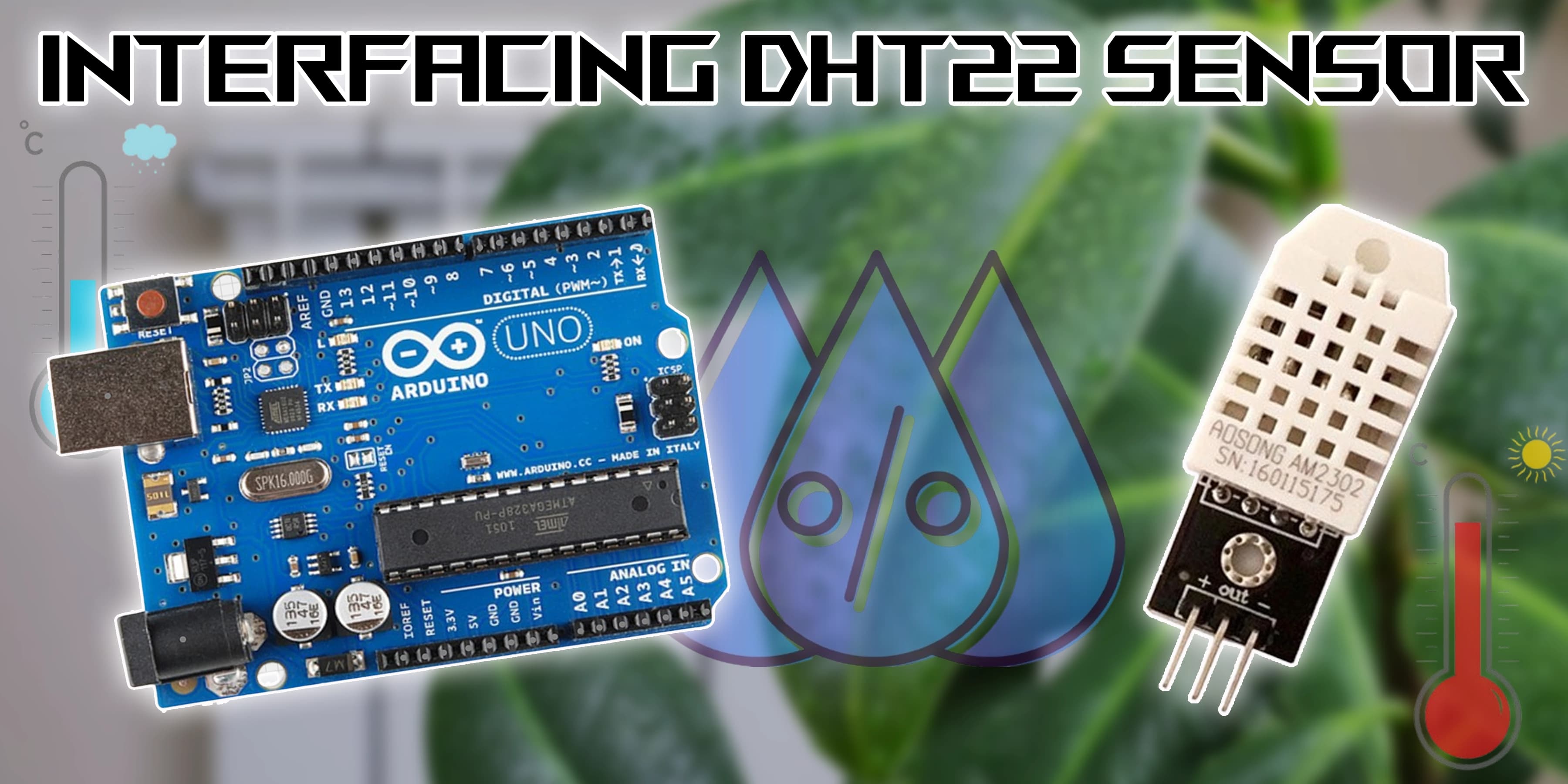 How to Interface DHT22 (AM2302) Temperature & Humidity Sensor with Arduino UNO - Experiment Image